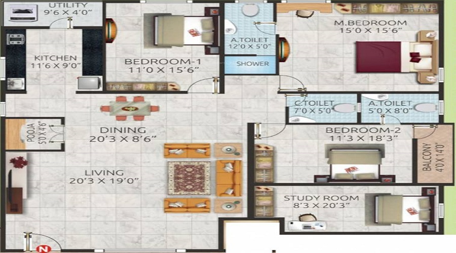 Brundhavana Residency Floor Plan
