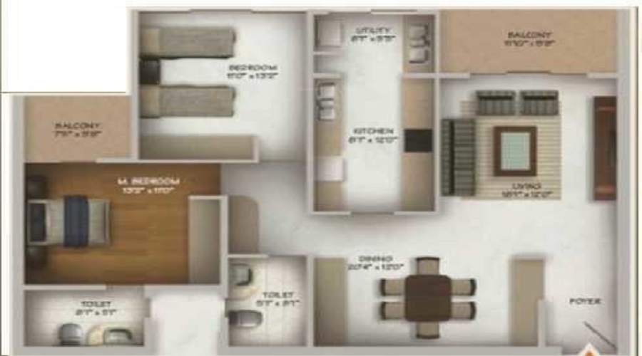 Bren Luxuria Floor Plan