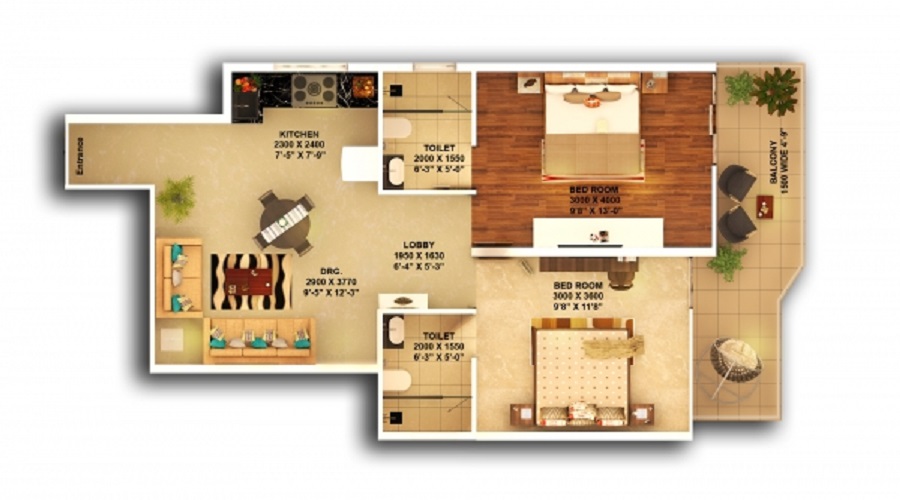 Pyramid Urban Homes 3 Floor Plan