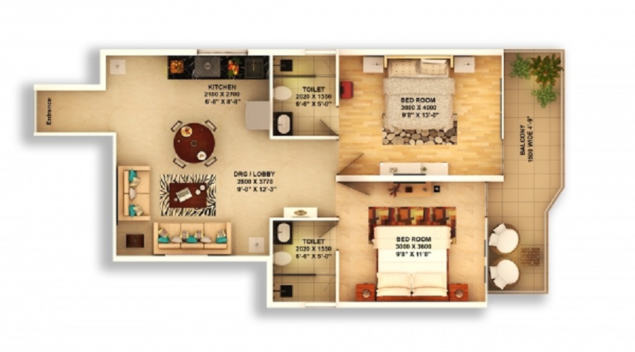 Pyramid Urban Homes 3 Floor Plan