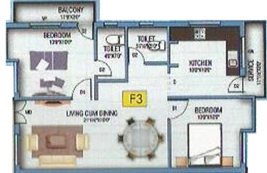 Venkateshwara Apartment Floor Plan