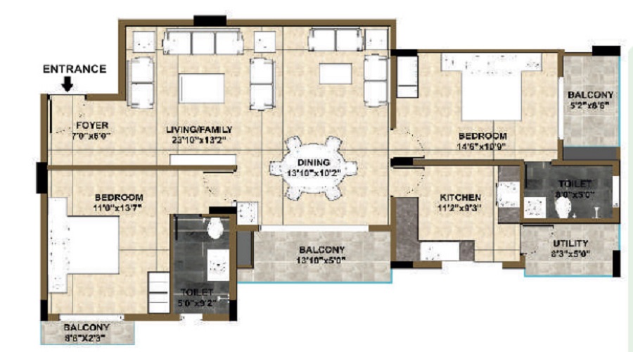 Orion Palm Dew Floor Plan