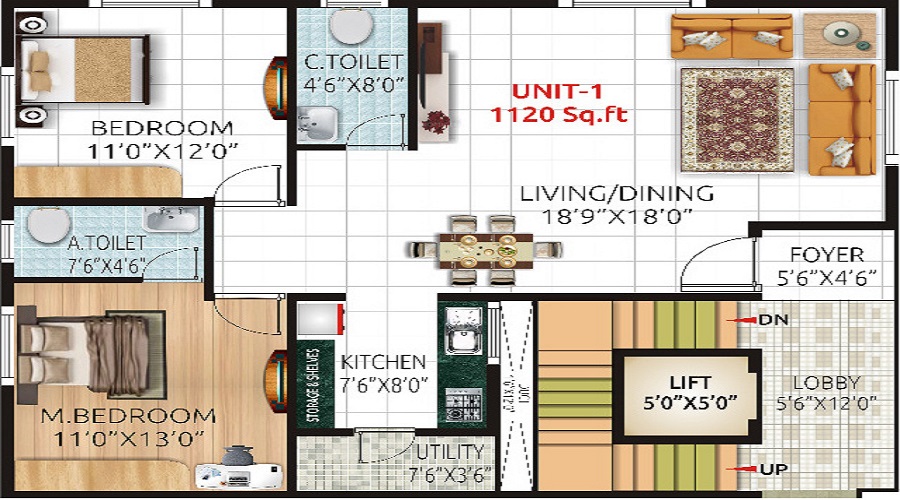 Urban Dzire Floor Plan