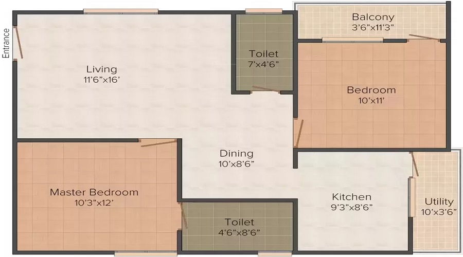 MH Tirumala Facing Floor Plan