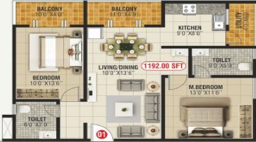 Unnathi Vaibhavi Floor Plan