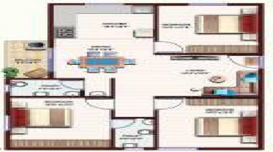 2 BHK+2T 759/sqft-saleable Sqft Apartment For Sale In Urban Homes Phase 1 In Sarjapur Floor Plan