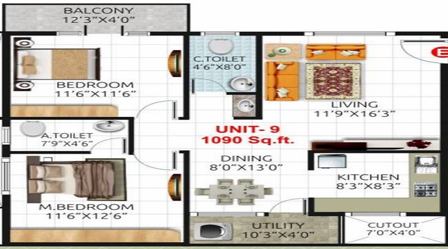 Thanushree Sannidhi Floor Plan