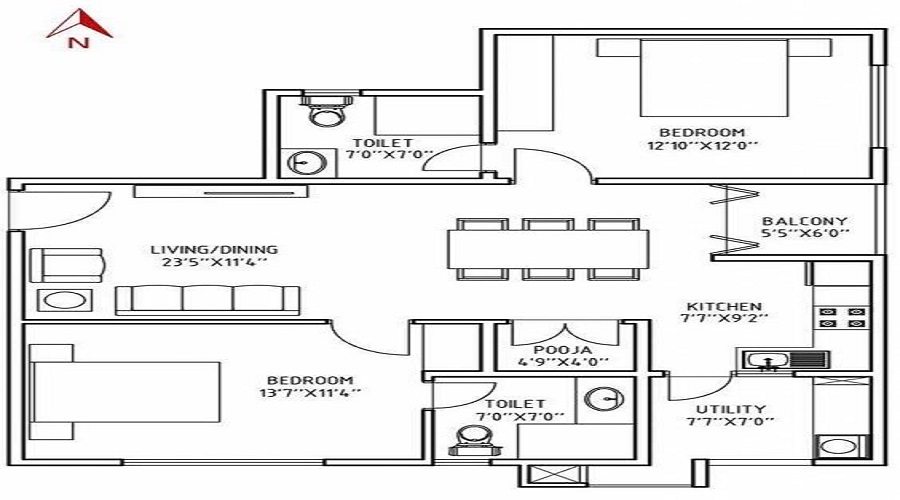 White Aspera Floor Plan