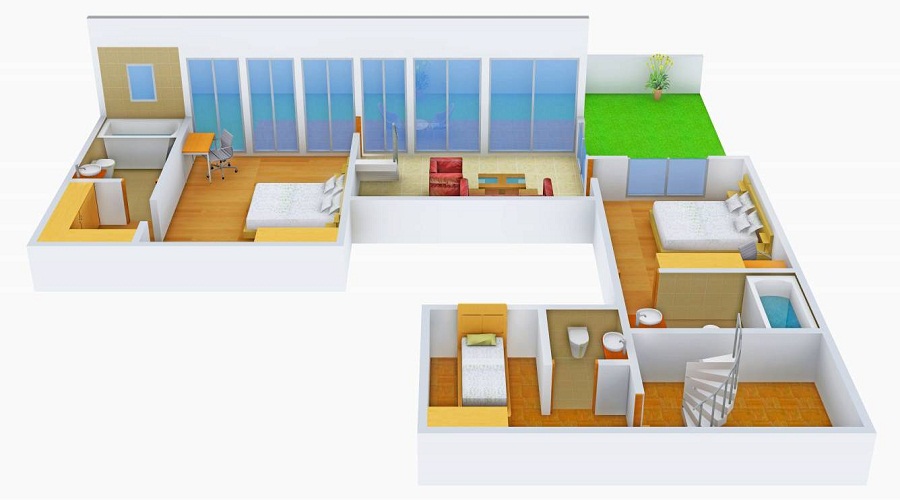 5 BHK+5T 3650/sqft-saleable  Sqft Apartment For Sale In Anand Aqua Bay In Dabolim Floor Plan