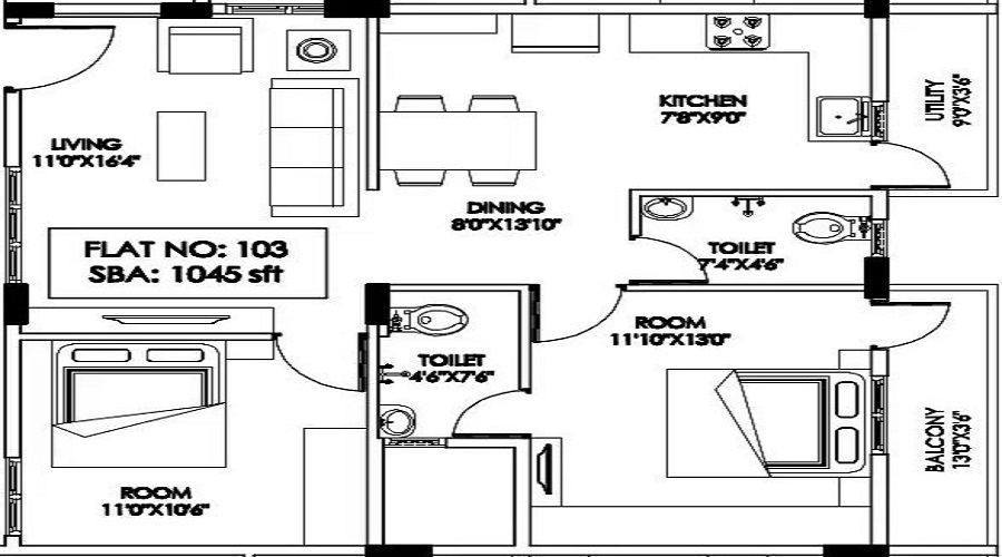 D Anand Naidu A N Comforts Floor Plan