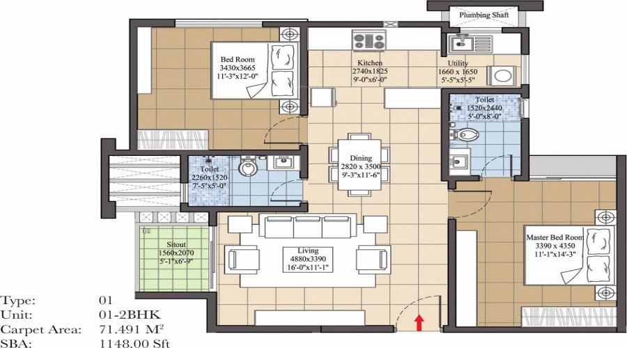 Navami Landmaark Floor Plan
