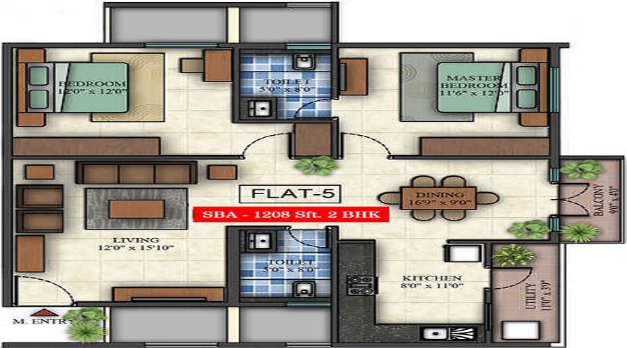 Wind Flower Floor Plan