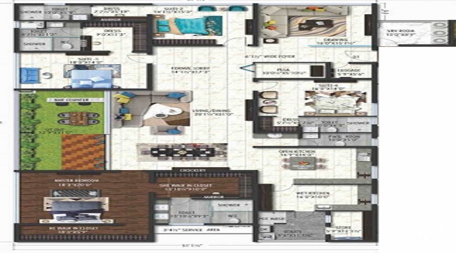 Sri Fortune Sonthalia Sky Villas Floor Plan