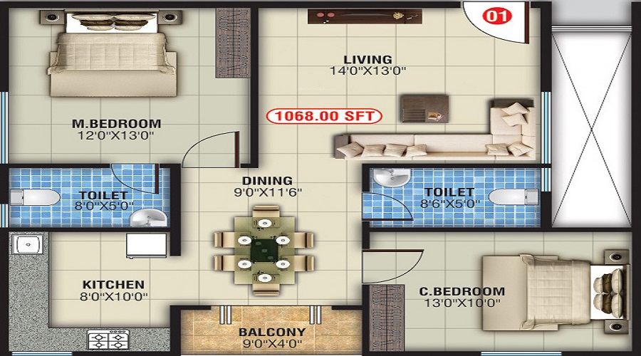 GK Residency Floor Plan
