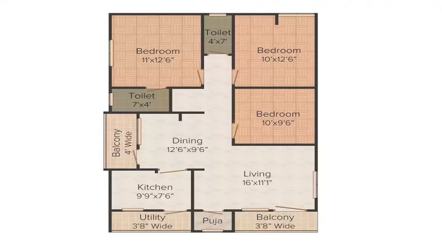 Jai Chaitanya Heights Floor Plan