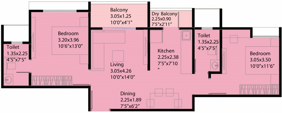 Kohinoor Emerald 1 Floor Plan