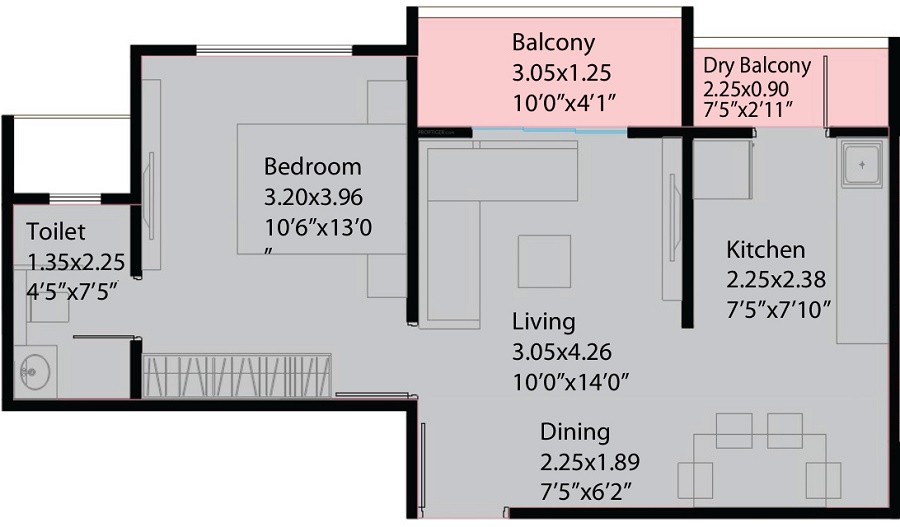 Kohinoor Emerald 1 Floor Plan