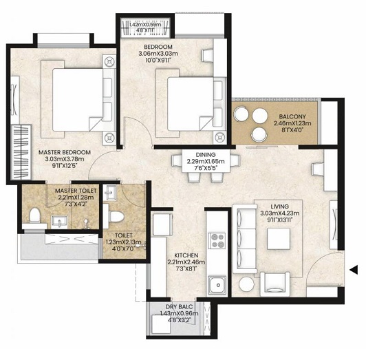 Happinest Tathawade Phase 1 Floor Plan