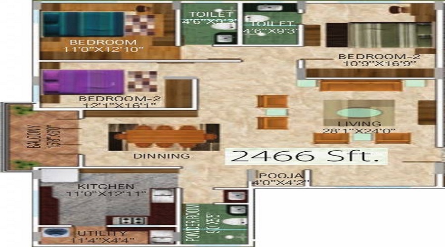 Gayathri Silver Gate Floor Plan