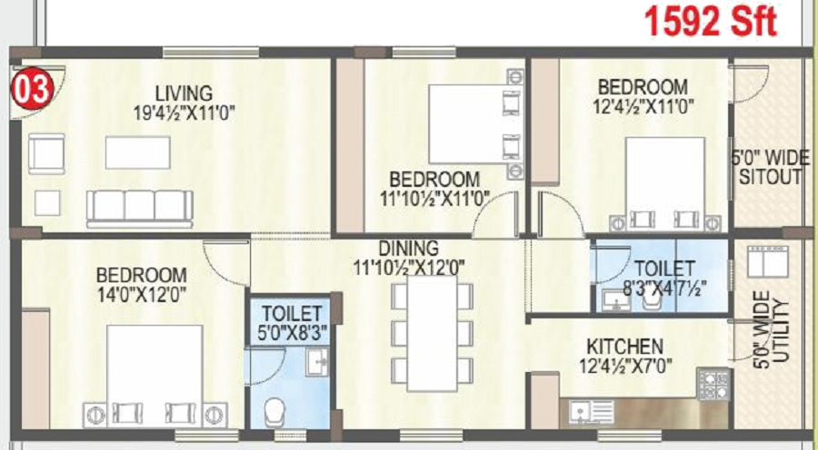 Pallavi Floor Plan