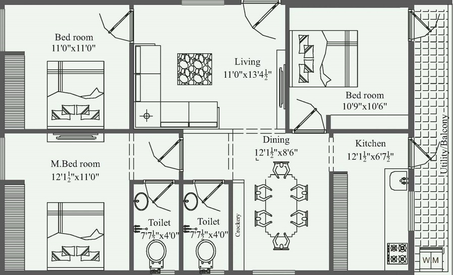 Vandana 1 Floor Plan
