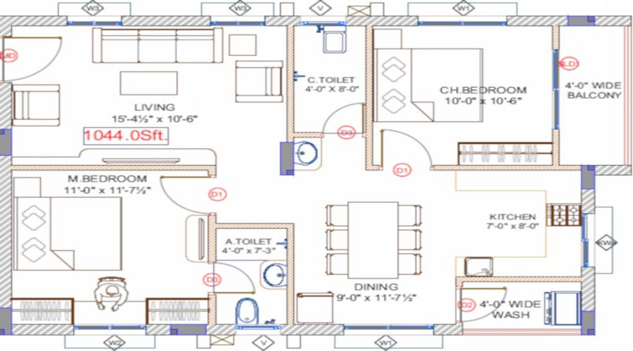 Poe Tree Extension Floor Plan
