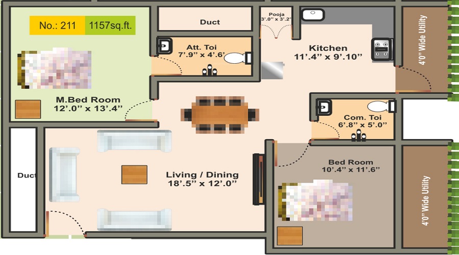 Narayana E Golden Abode Floor Plan
