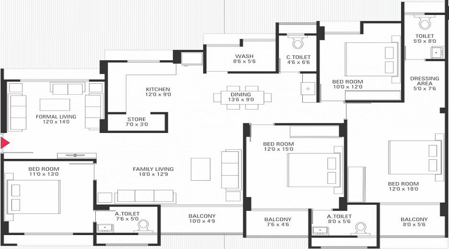 Hiradhan Rangbindu Floor Plan