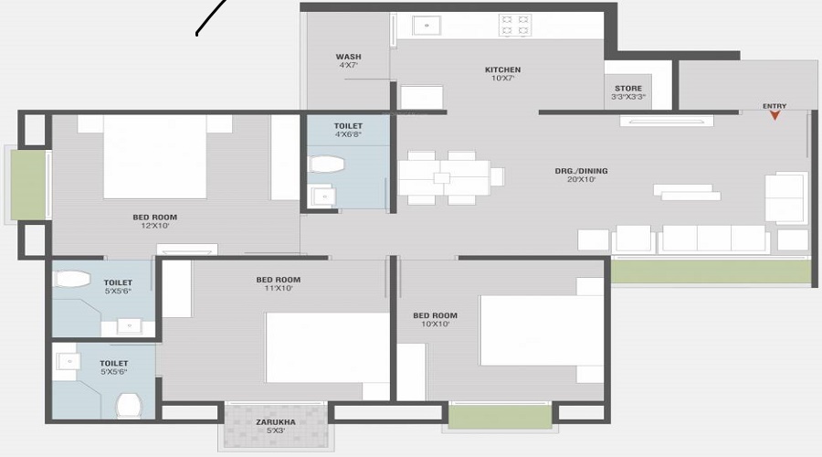 S Cube Aadhvan Rise Floor Plan