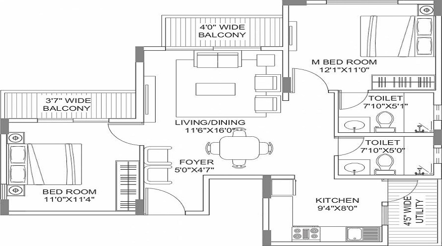 Classic Residency Floor Plan