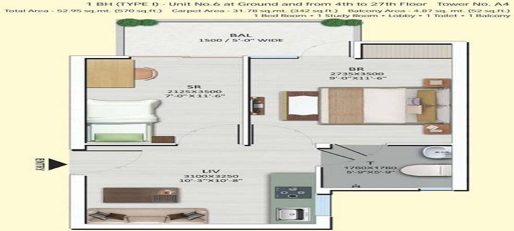 Shri Radha Sky Gardens Floor Plan
