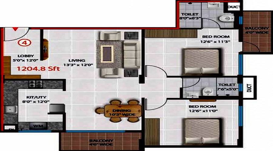 Adithya Brindha Residency Floor Plan