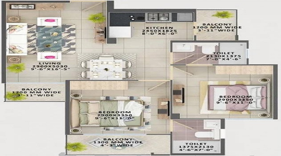 Signature Global Orchard Avenue 2 Floor Plan
