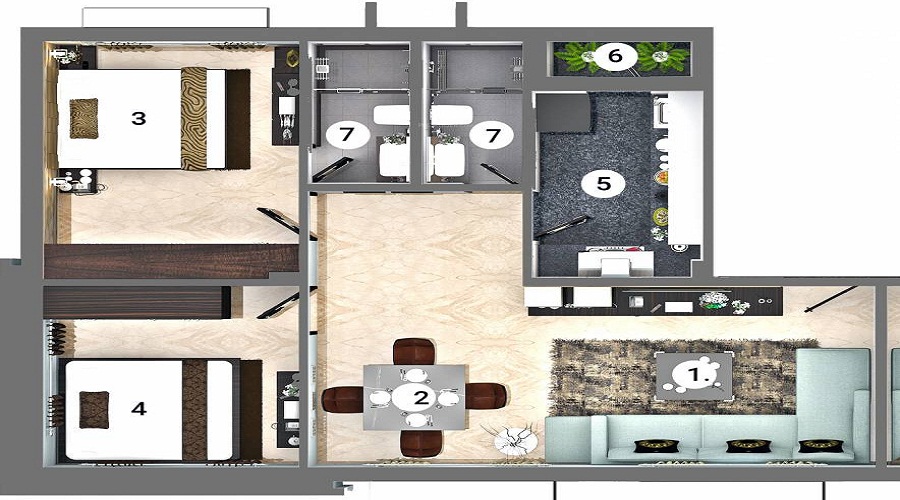 Evana Apartment Floor Plan