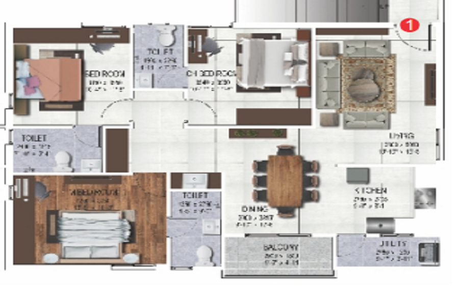 Sravya Residency Floor Plan