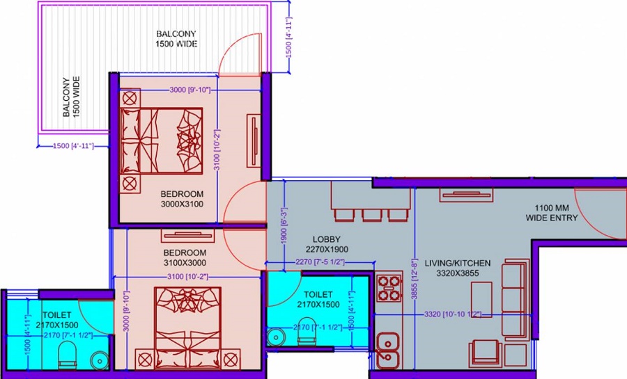 SRS Hightech Affordable Floor Plan