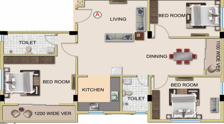 Panchmukhi Heights Floor Plan
