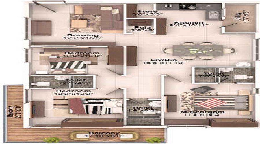 Crown Whistling Woods Floor Plan