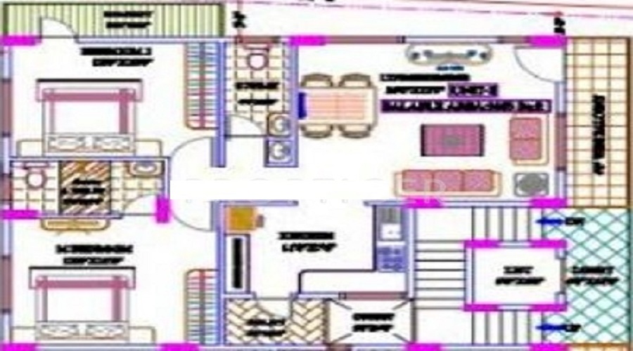 2 BHK+2T 115/sqft-saleable  Sqft Apartment For Sale In Shri Paradise In JP Nagar Phase 7 Floor Plan