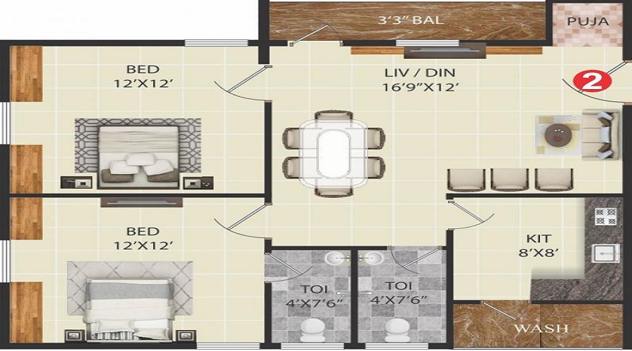Raghavendra Constructions Floor Plan