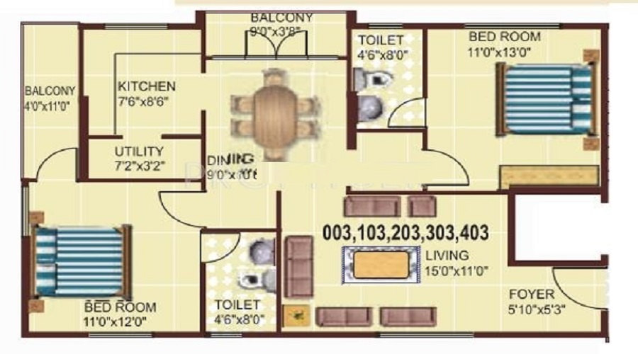 Sri Charitha Blossom Floor Plan