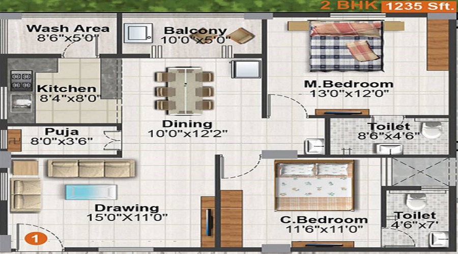 Concrete Destina Floor Plan