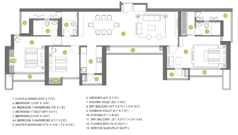 Shapoorji Northern Lights Floor Plan