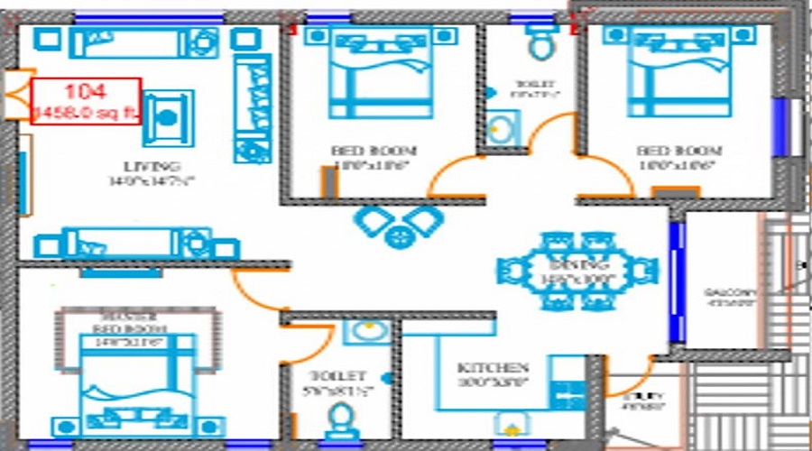 Skypx Lakeview Floor Plan
