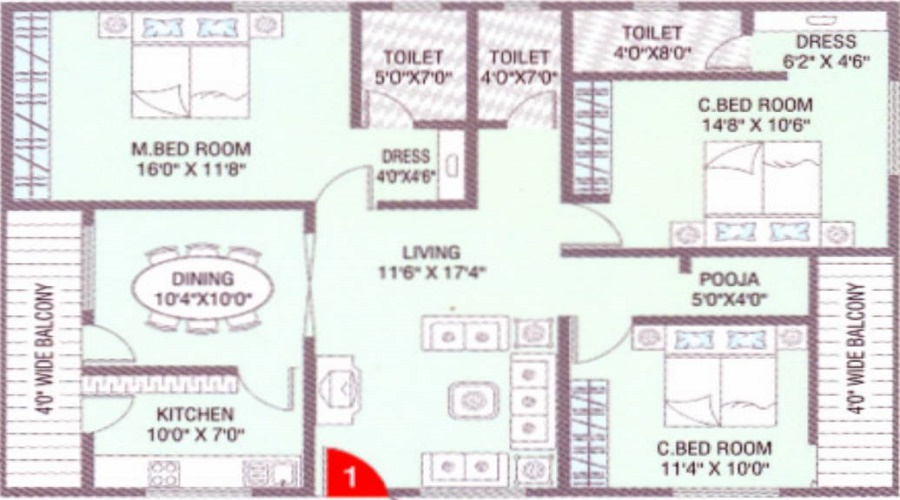 Bhavya Majestic Enclave Floor Plan