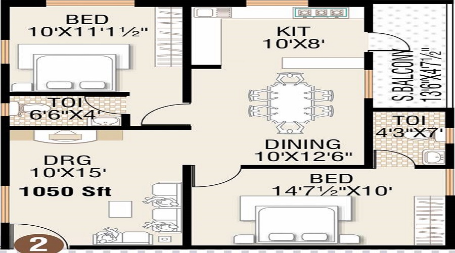 ADR Jaya Bharathi Heights Floor Plan