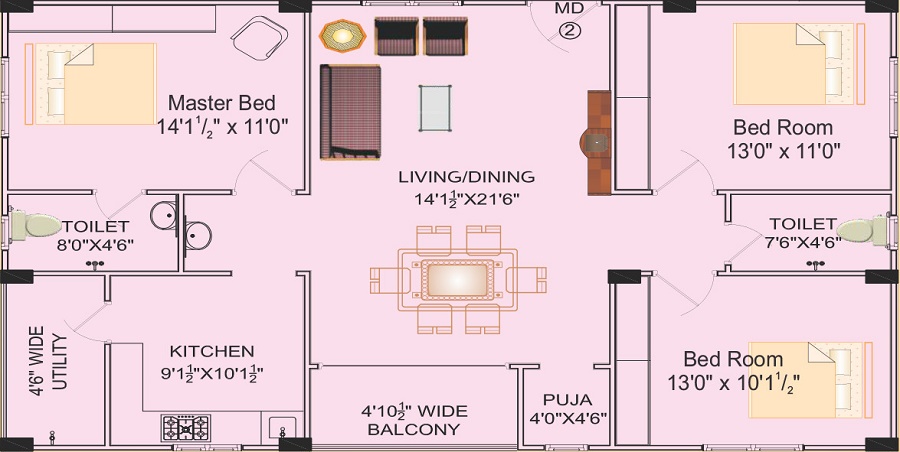 Lakshmi Crescent Floor Plan