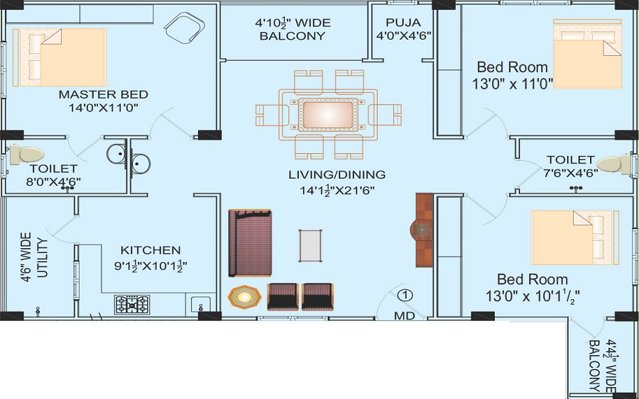 Lakshmi Crescent Floor Plan