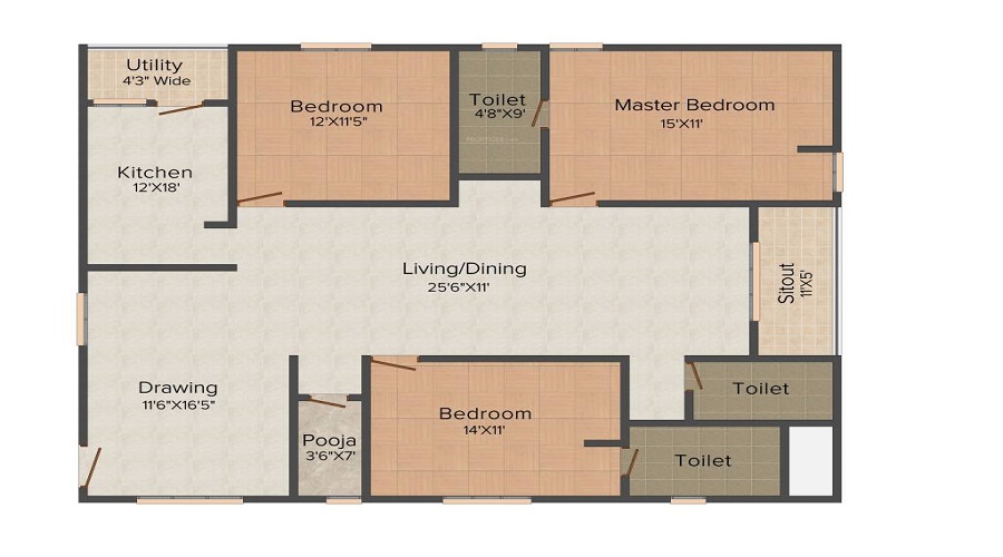 Pratyusha Aksharas Meadows Floor Plan
