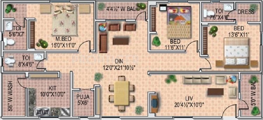 AV Satya Residency Floor Plan